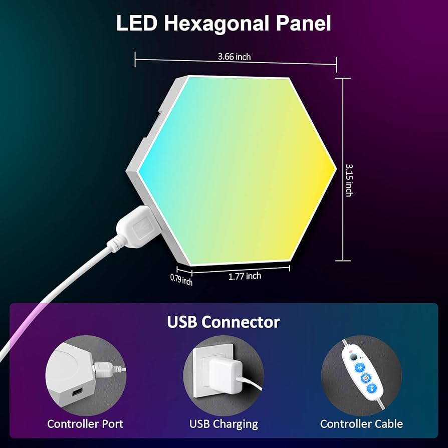 Smart Hexagon LED Light Panels