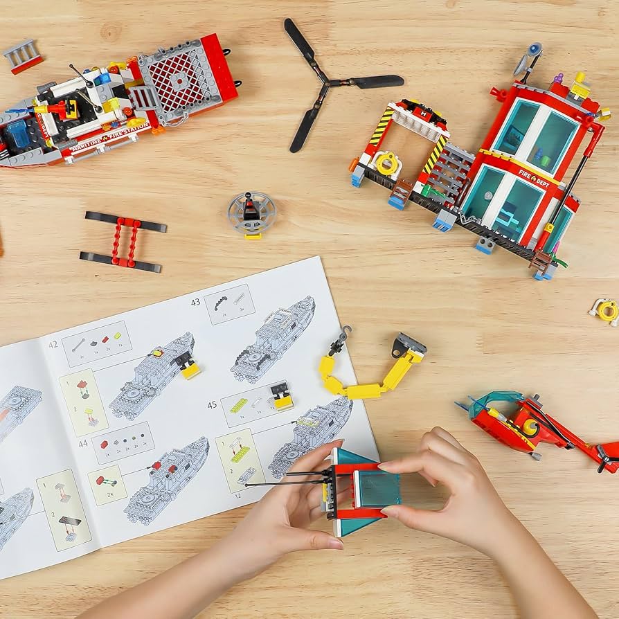 City Ocean Fire Rescue Building Blocks Set