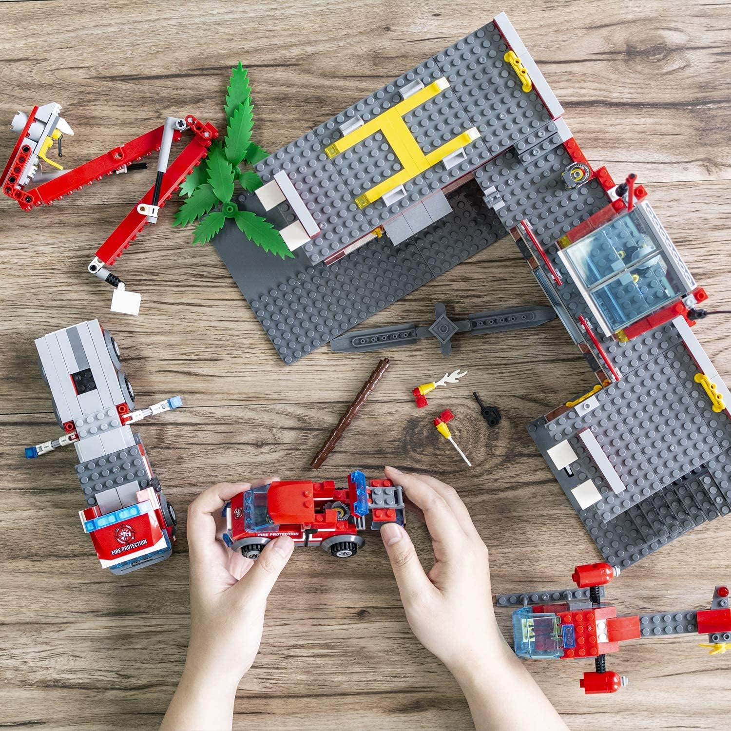 City Fire Station Building Blocks Set