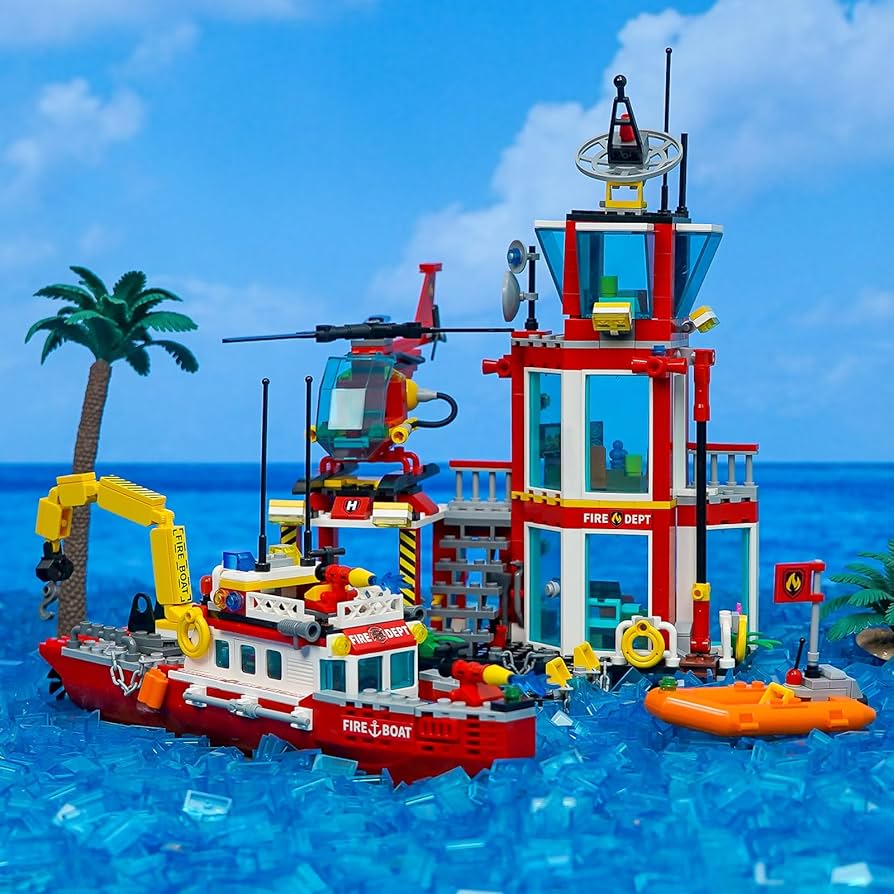 City Ocean Fire Rescue Building Blocks Set