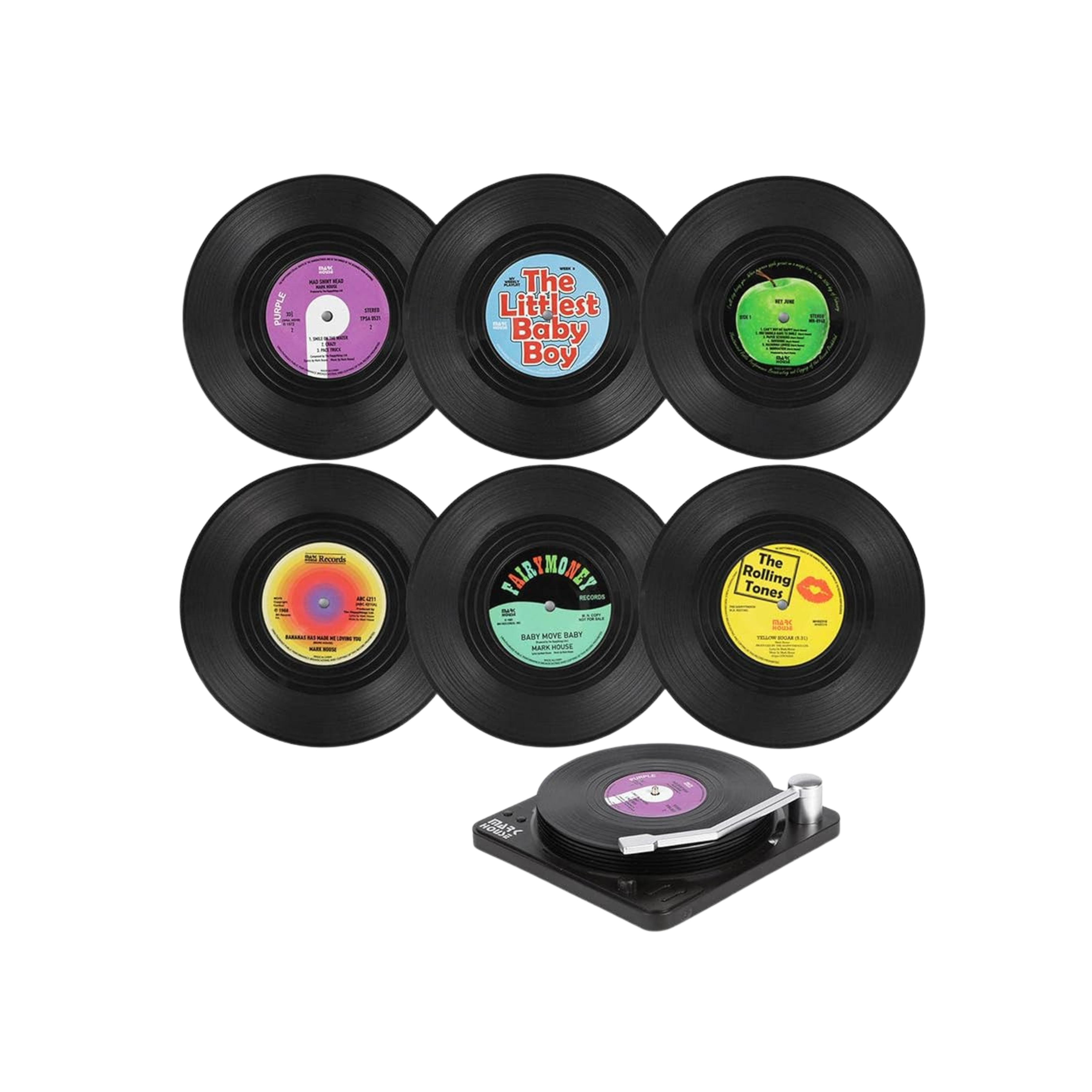 Record Player Coaster Set