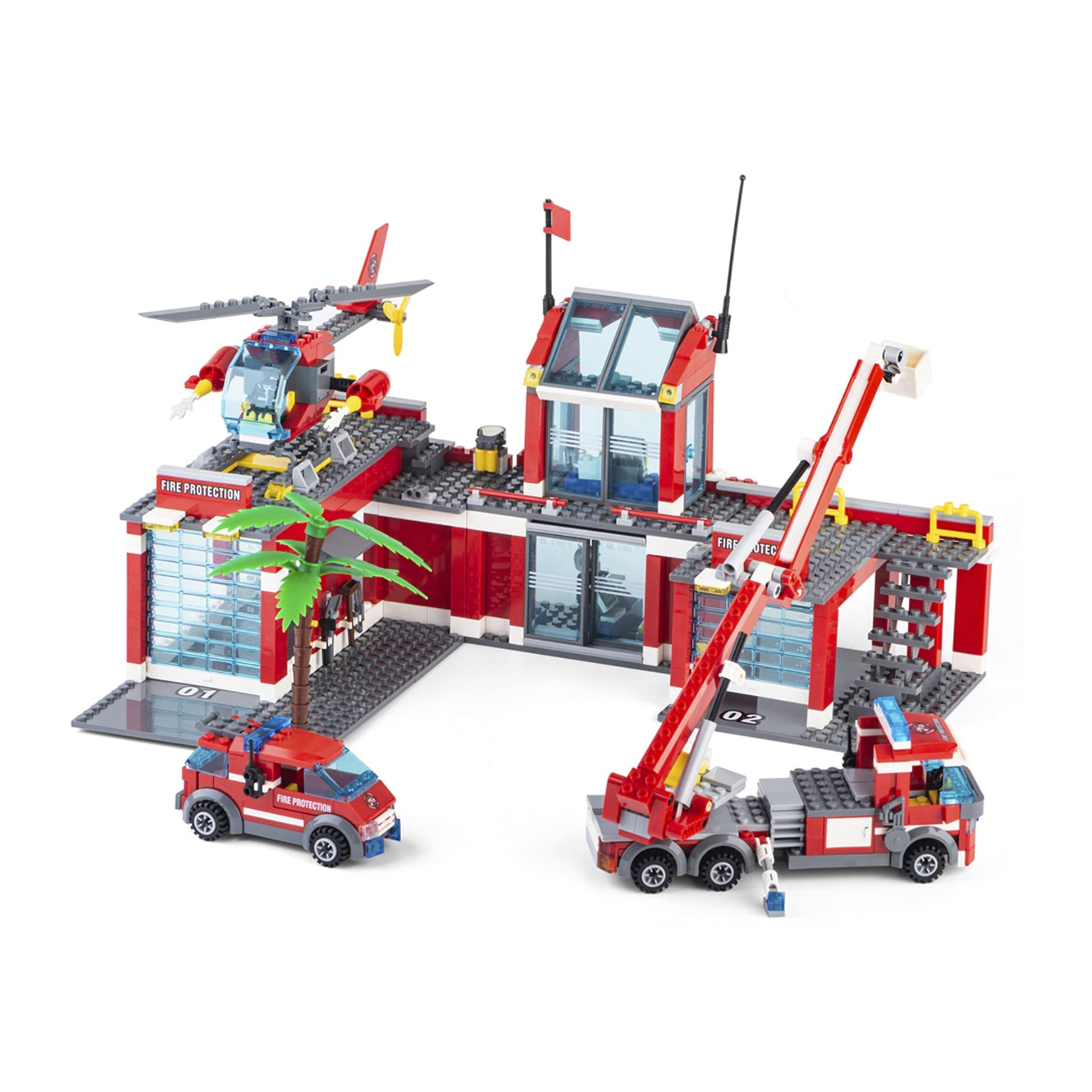 City Fire Station Building Blocks Set