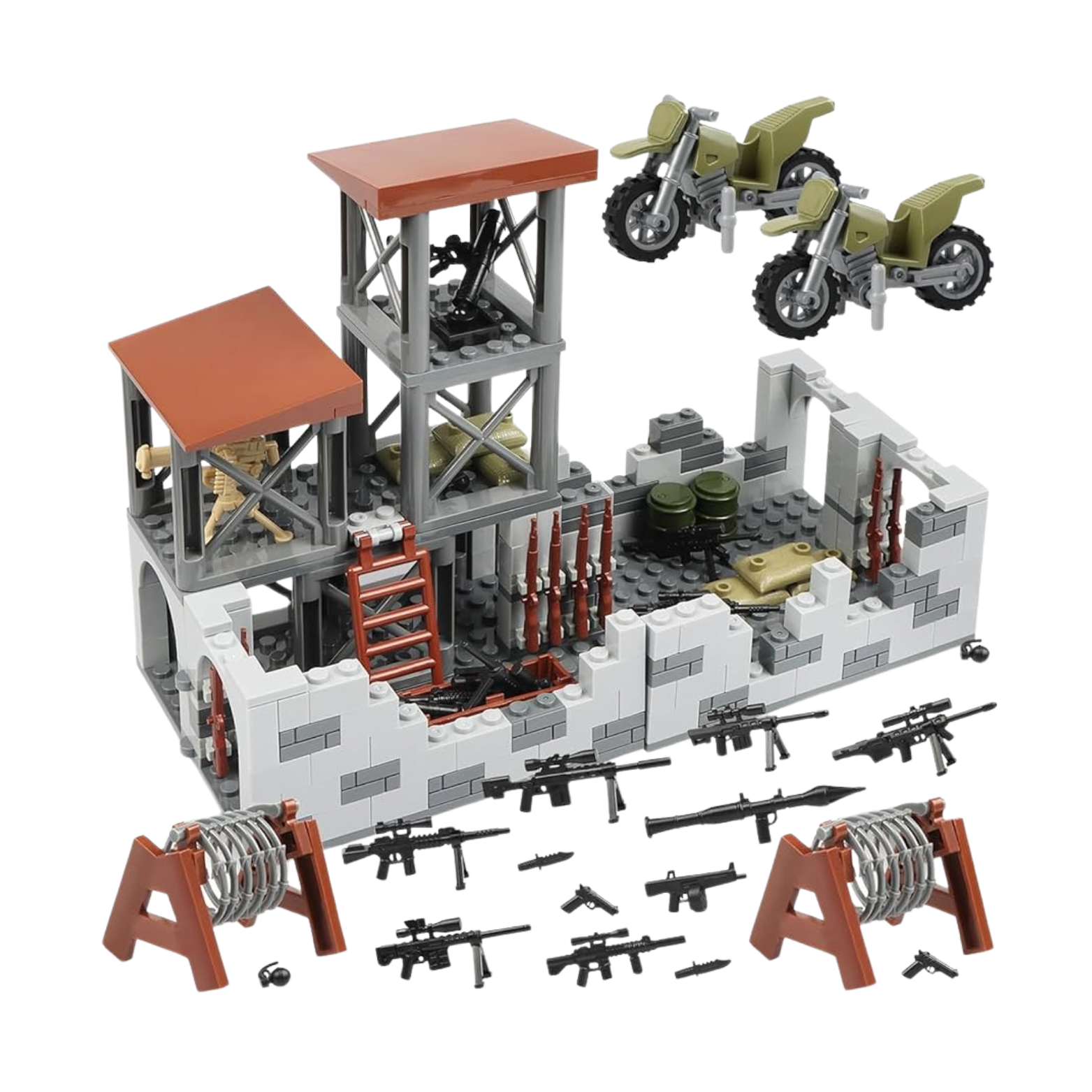 Military Base Building Blocks Set